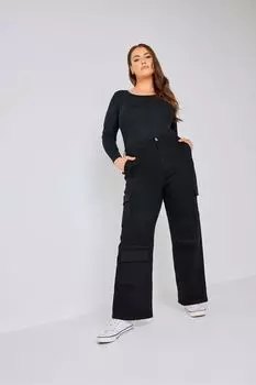 Джинсы-карго Yours, черный