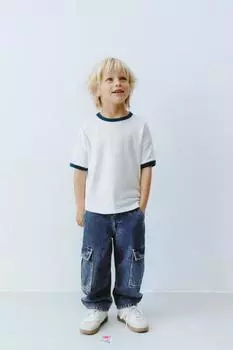 Джинсы-карго ZARA, светло-синий