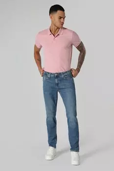 Джинсы Karl прямого кроя с эффектом потертости Colin'S, синий