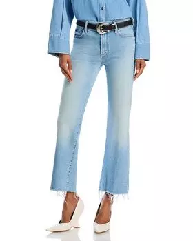 Джинсы Kick It High Rise Ankle Fray в цвете Can You Dig It MOTHER, синий