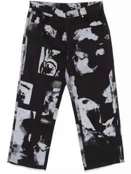 Джинсы KidSuper Faces Collage, черный