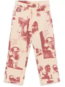 Джинсы KidSuper Faces Collage, серый