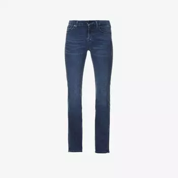 Джинсы Kimmie из эластичного денима узкого кроя с высокой посадкой 7 For All Mankind, цвет park ave