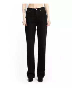 Джинсы классического покроя с потертостями Totme, черный