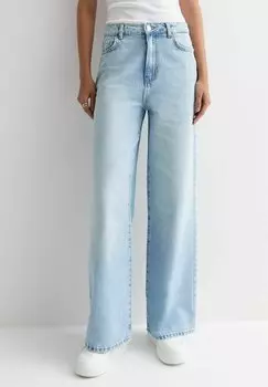 Джинсы-клеш Adalae Highwaist Wide Leg Jeans New Look, бледно-голубые