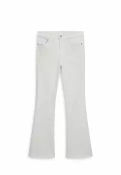 Джинсы-клеш High-Waist Massimo Dutti, бежевый