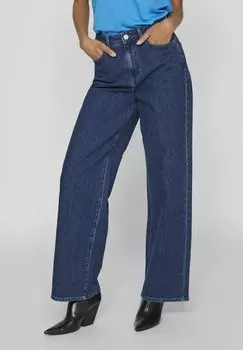 Джинсы-клеш HIGH WAIST VILA, темно-синий