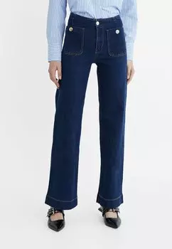 Джинсы-клеш MINIMALIST WITH POCKETS Stradivarius, цвет dark blue