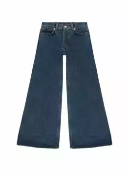 Джинсы клеш с логотипом MM6 MAISON MARGIELA, тёмно-синий