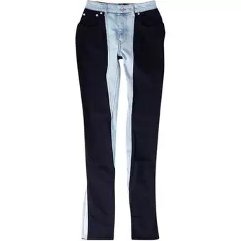 Джинсы-клеш с панелью Mugler, синий