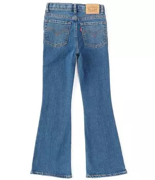 Джинсы-клеш с высокой посадкой Levi's Big Girls 7–16, синий