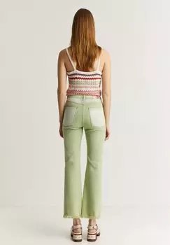 Джинсы-клеш Scalpers, зеленый