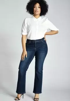 Джинсы-клеш Ulla Popken, синий