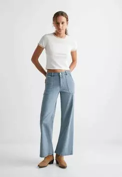 Джинсы-клеш UTILITY Mango Kids, цвет blue