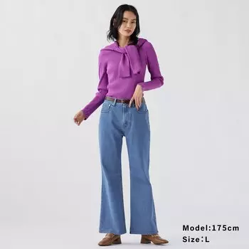 Джинсы-клеш узкого кроя PLST, синий