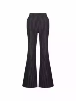 Джинсы клеш в полоску Balmain, мультиколор