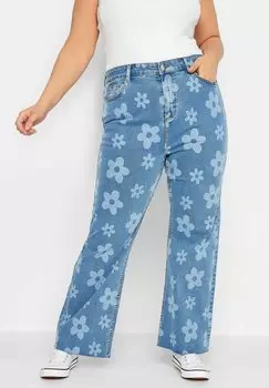 Джинсы-клеш Yours Clothing, синий