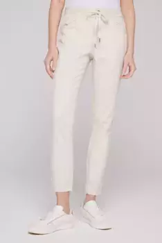 Джинсы комфортного кроя SOCCX с укороченными штанинами, слоновая кость