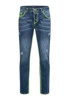 Джинсы комфортного кроя, толстые швы, свободный крой Rock Creek, синий