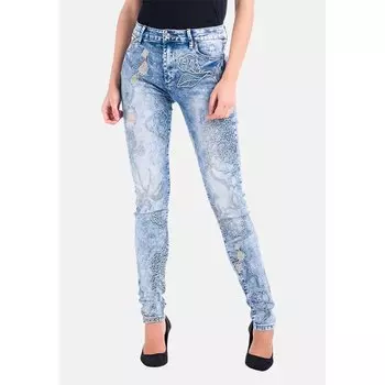 Джинсы Koroshi Embroidered Flower 1812PT24, синий