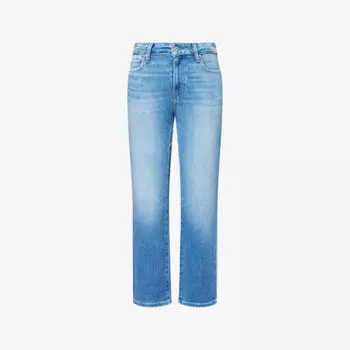 Джинсы короткие Paige Cindy с необработанным краем, синий