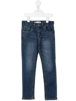 Джинсы кроя слим с эффектом потертости Levi's Kids, синий