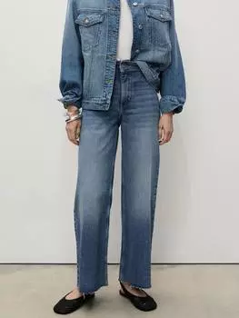 Джинсы-кюлоты catherin с высокой посадкой Mango, синий