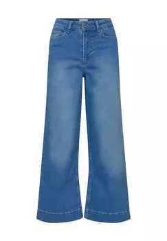 Джинсы-кюлоты Nuparis, пятикарманные, женские Nmph, голубой