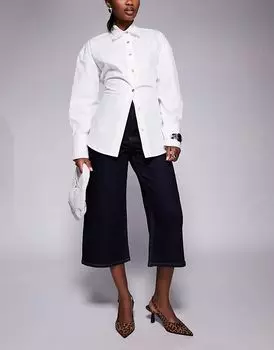 Джинсы-кюлоты темно-синего цвета River Island