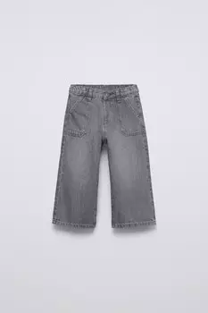Джинсы-кюлоты ZARA, серый