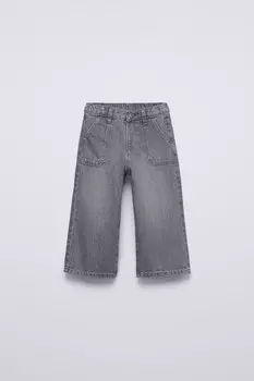 Джинсы-кюлоты ZARA, серый