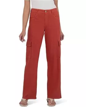 Джинсы KUT from the Kloth Akia Mid Rise Wide Leg Pants With Cargo Pockets, цвет Clay