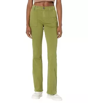 Джинсы KUT from the Kloth, Ana High-Rise Flare w/ Pork Chop Pockets in Moss