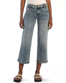 Джинсы KUT from the Kloth Charlotte Mid Rise With Regular Hem-Frt Welt In Relative, цвет Relative