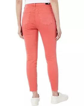 Джинсы KUT from the Kloth Connie High-Rise Fab AB Ankle Skinny-Raw Hem in Coral, коралловый