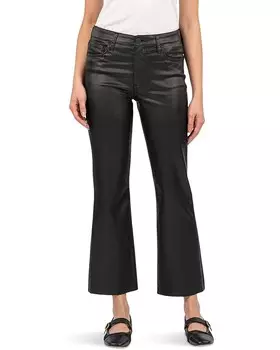 Джинсы KUT from the Kloth Kelsey High Rise Ankle Flare With Raw Hem, черный