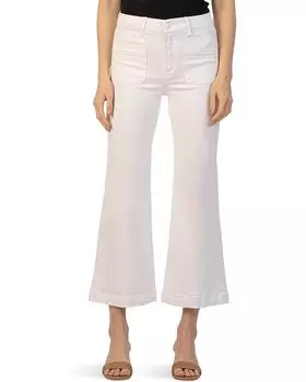 Джинсы KUT from the Kloth Meg High Rise Wide Leg With Patch Packets, цвет Optic White
