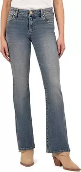 Джинсы KUT from the Kloth Natalie Mid-Rise Flare Five-Pocket In Worthy, цвет Worthy