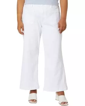 Джинсы KUT from the Kloth Plus Size Meg High-Rise Wide Leg with Patch Pockets Reg Hem in Optic White, цвет Optic White