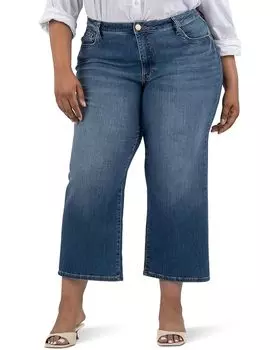 Джинсы KUT from the Kloth Plus Size Charlotte High Rise Crop Wide Leg With Regular Hem, цвет Healthy
