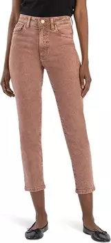 Джинсы KUT from the Kloth Reese High Rise Ankle Straight Regular Hem, цвет COFFEEE