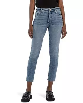 Джинсы KUT from the Kloth Reese High Rise Fab Ab Ankle Straight Raw Hem, цвет Incredible
