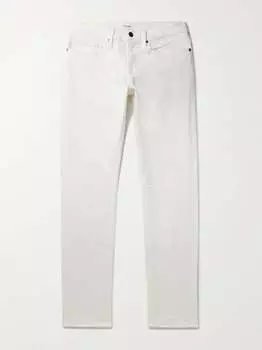 Джинсы L'Homme Slim Fit из эластичного денима FRAME, белый
