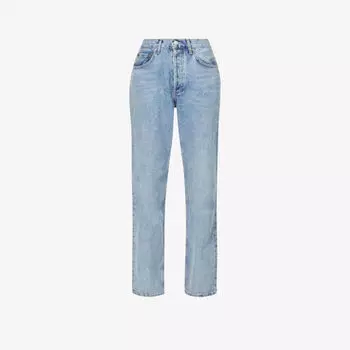 Джинсы Lana прямого кроя со средней посадкой из органического хлопка Agolde, цвет fiction