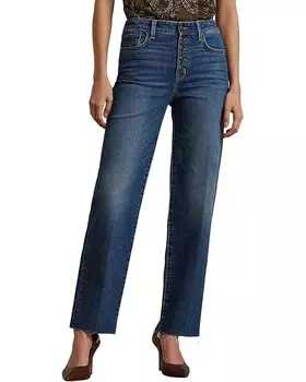 Джинсы Lauren Ralph Lauren High-Rise Relaxed Straight Ankle Jeans, цвет Harvest Wash