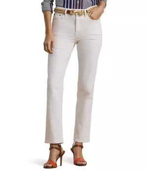 Джинсы Lauren Ralph Lauren High-Rise Straight Ankle Jeans, цвет White Wash