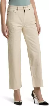 Джинсы LAUREN Ralph Lauren Petite High-Rise Relaxed Cropped Jean, цвет Mascarpone Cream Wash