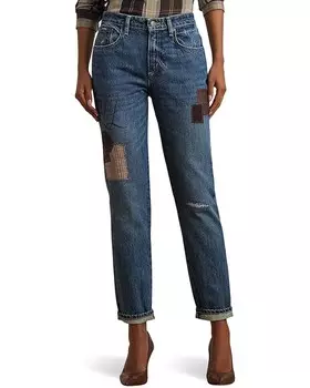 Джинсы Lauren Ralph Lauren Petite Patchwork Boyfriend Tapered Ankle Jean, цвет Harvest Wash