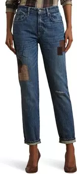 Джинсы Lauren Ralph Lauren Petite Patchwork Boyfriend Tapered Ankle Jean, цвет Harvest Wash