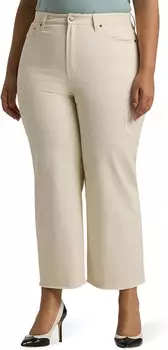 Джинсы LAUREN Ralph Lauren Plus-Size High-Rise Relaxed Cropped Jean, цвет Mascarpone Cream Wash